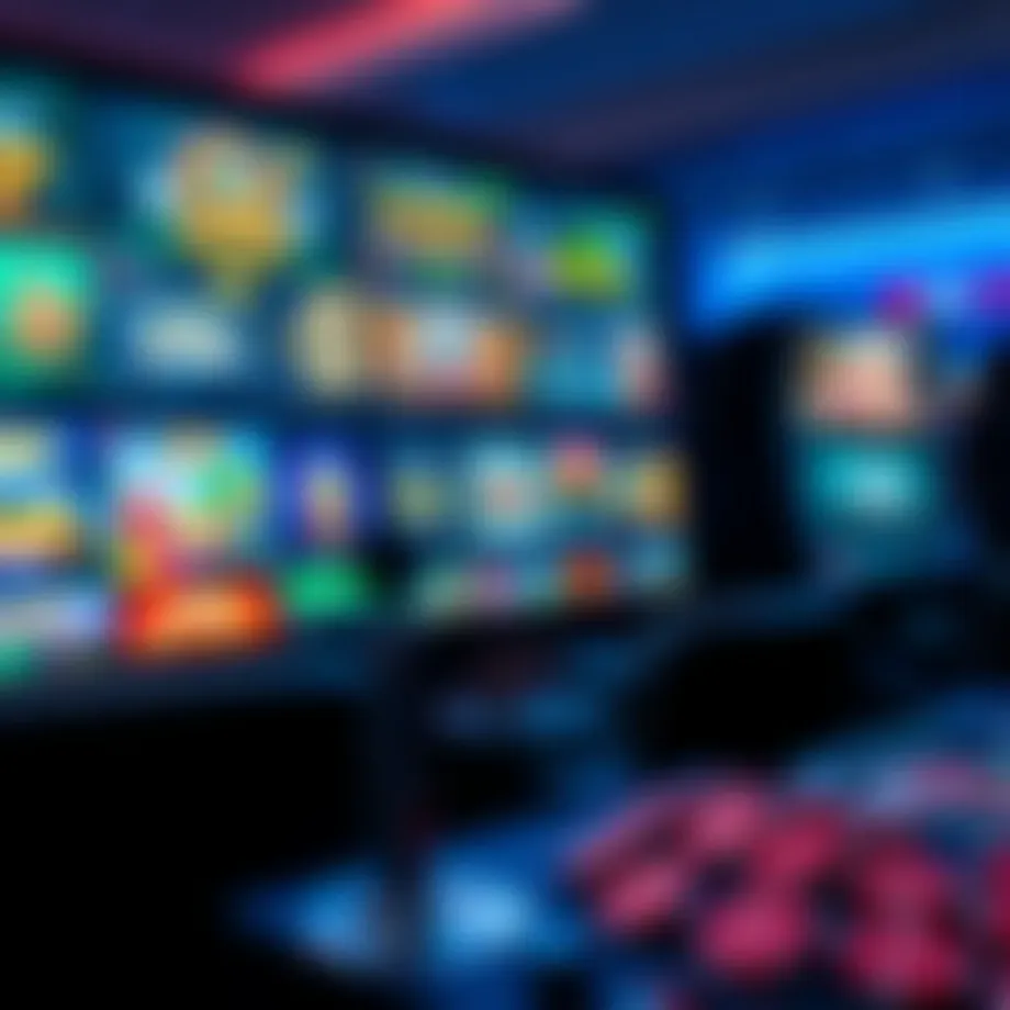 A vibrant online casino interface showcasing a variety of games
